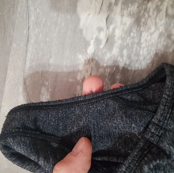 Bundle Of 2 Lululemon "Dash Tank II" Top. Heathered Black/Grey, Blue. Ruffled. 6 - Picture 7 of 9